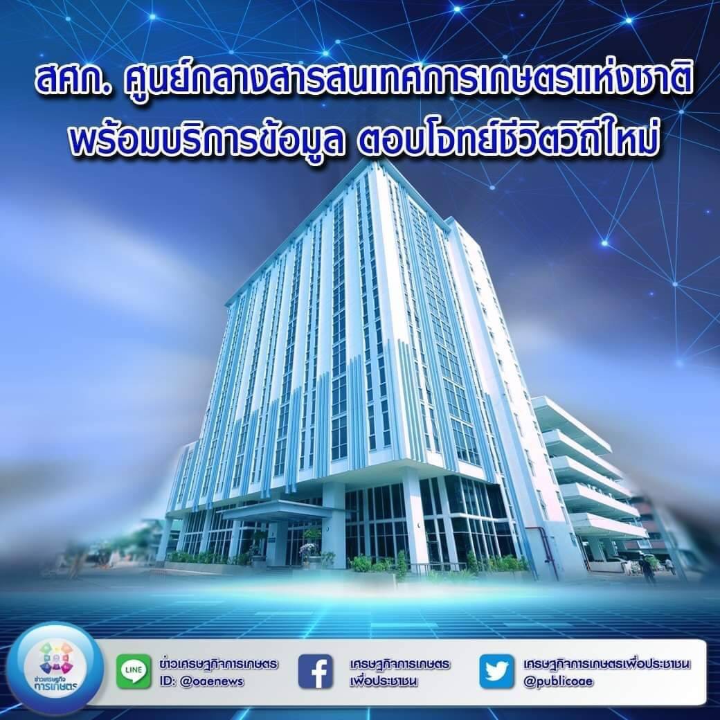 สศก. ศูนย์กลางสารสนเทศการเกษตรแห่งชาติ พร้อมบริการข้อมูล ตอบโจทย์ชีวิตวิถีใหม่ 