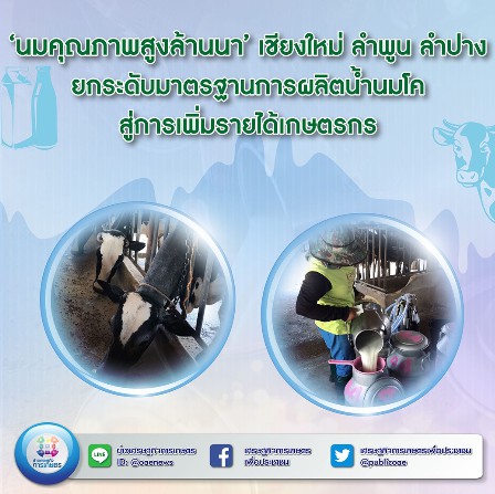 นมคุณภาพสูงล้านนา’ เชียงใหม่ ลำพูน ลำปาง ยกระดับมาจรฐานการผลิตน้ำนมโค สู่การเพิ่มรายได้เกษตรกร 