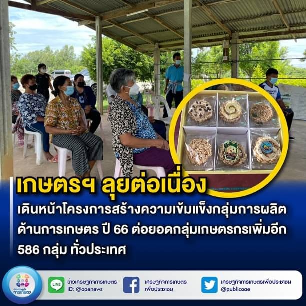 เกษตรฯ ลุยต่อเนื่อง เดินหน้าโครงการสร้างความเข้มแข็งกลุ่มการผลิตด้านการเกษตร  ปี 66 ต่อยอดกลุ่มเกษตรกรเพิ่มอีก 586 กลุ่ม ทั่วประเทศ